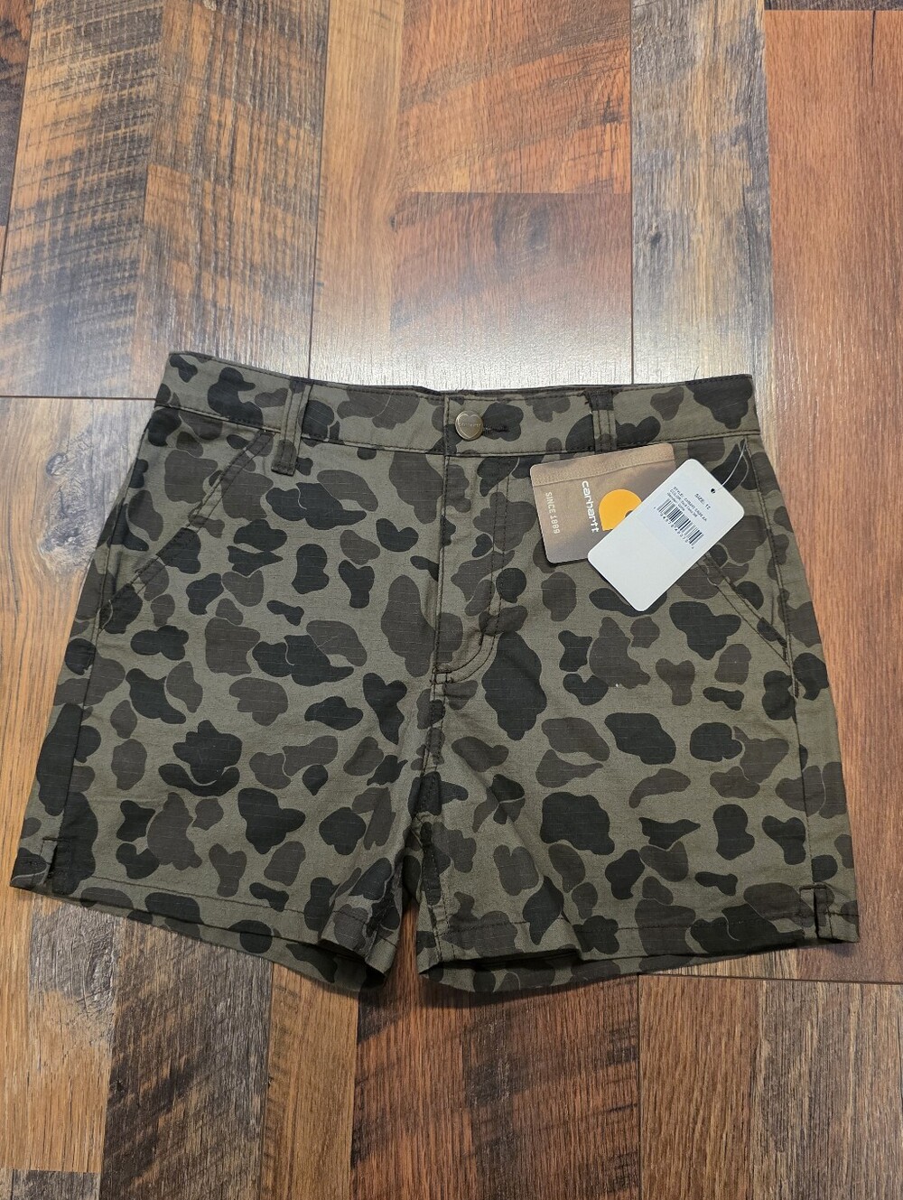 Girls Carhartt Duck Camo Shorts